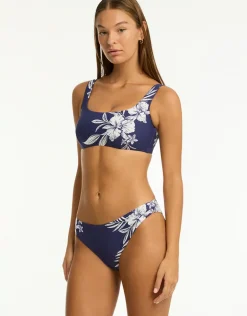 Aloha Square Neck Bikini Top - French Navy