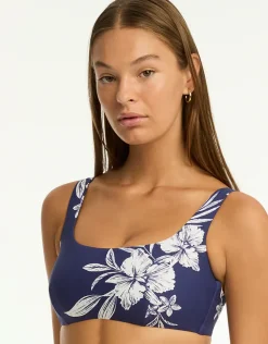 Aloha Square Neck Bikini Top - French Navy