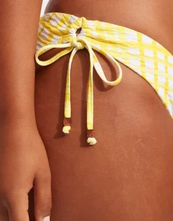 Amalfi check loop side hipster bikini pant