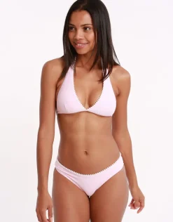 Amelia Island Pom Pom Hipster Bikini Bottom - Light Pink