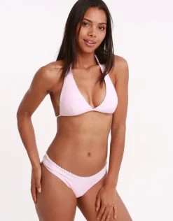 Amelia Island Pom Pom Hipster Bikini Bottom - Light Pink