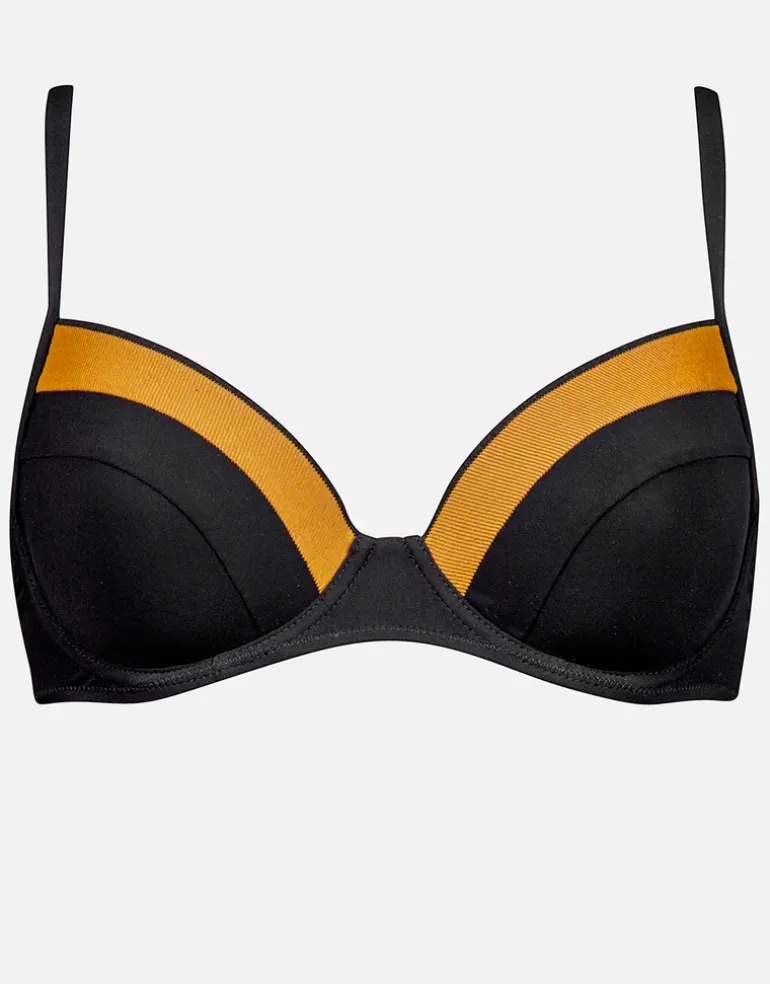 Antagonist Underwired Moulded Bikini Top - Black Caramel