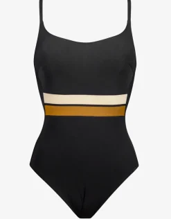 Antagonist Underwired Swimsuit - Black Sand Caramel
