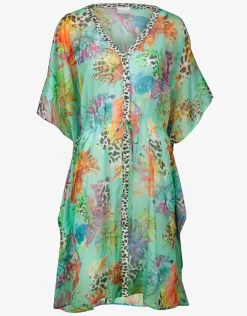 Aquarius Fantasy Beach Tunic - Aqua