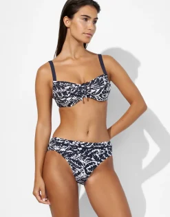 Arabesque Mood Underwired Bikini Top - Canvas Blue