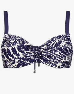 Arabesque Mood Underwired Bikini Top - Canvas Blue