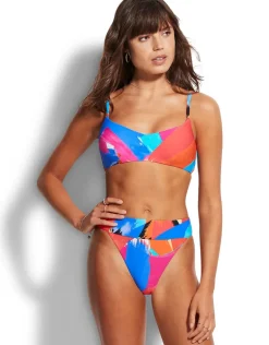 Arthouse Banded Hi Rise Bikini Pant - Chilli Red