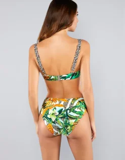 Aruba Plunge Bikini Top - Jungle Print