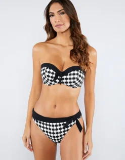 Audrey Bikini Pant - Black and White