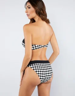 Audrey Bikini Pant - Black and White