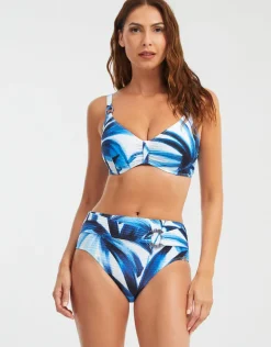 Azura Maxi Bikini Pant - Blue and White