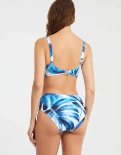 Azura Underwired Bikini Top - Blue and White