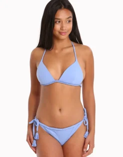 Bahari Blue Zera Braided Tie Bikini Bottom - Blue
