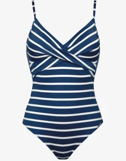 Bay Games Twist Front Swimsuit - Sea White
