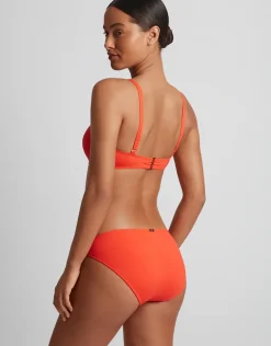 Beach Club Solids Macrame Ring Bikini Pant - Persimmon