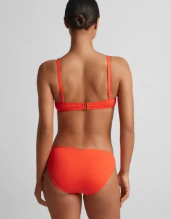 Beach Club Solids Macrame Ring Bikini Pant - Persimmon