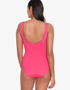 Beach Club Solids Ring OTS Swimsuit - Passionfruit