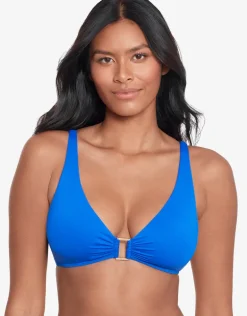 Beach Club Solids Ring OTS Bikini Top - Royal Blue