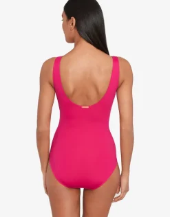 Beach Club Solids Ruffle Swimsuit - Orchid