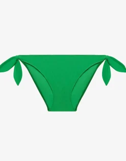 Beach Club Solids Side Tie Scoop Hipster Bikini Pant - Palm Green