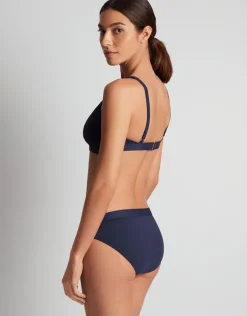 Beach Club Solids V Wire OTS Bikini Top - Dark Navy