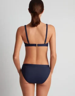 Beach Club Solids V Wire OTS Bikini Top - Dark Navy