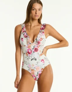 Belle Frill Swimsuit - Coconut