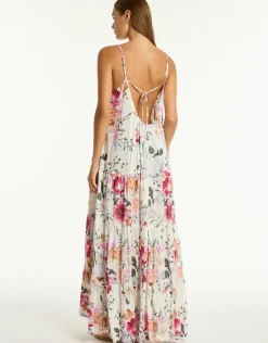 Belle Tiered Maxi Sundress - Coconut
