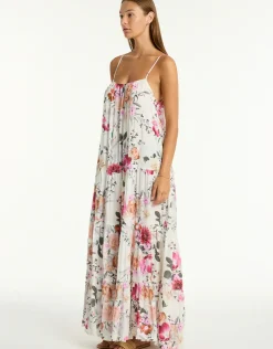 Belle Tiered Maxi Sundress - Coconut