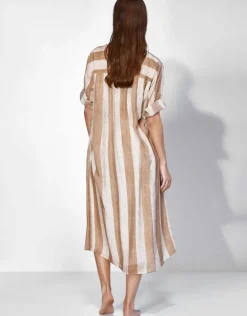 Belted Long Dress - Sand Ivory