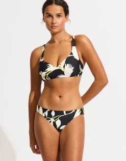 Birds of Paradise DD Sweetheart Halter Bikini Top - Black