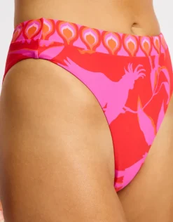 Birds of Paradise High Rise Bikini Pant - Chilli Red