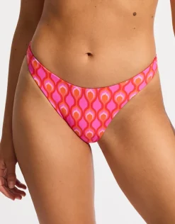 Birds of Paradise Reversible High Cut Bikini Pant - Chilli Red