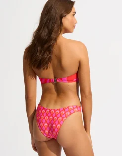 Birds of Paradise Reversible High Cut Bikini Pant - Chilli Red