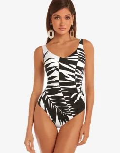 Black and White Soft Cup Swimsuit