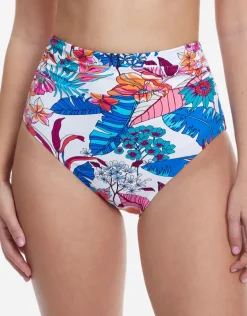 Bohemian Gypsy High Waist Bikini Pant - White