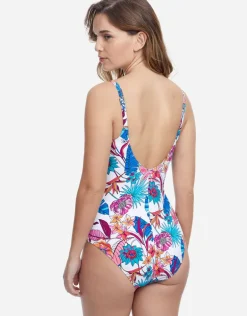 Bohemian Gypsy V Neck Swimsuit - White