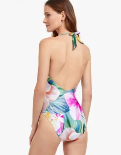 Bora Bora Plunge Swimsuit - White