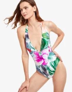 Bora Bora Plunge Swimsuit - White