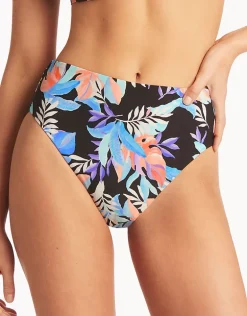 Botanica Retro High Waist Bikini Pant - Black