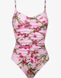 Botanique Ruched Underwired Swimsuit - Tangy Pink