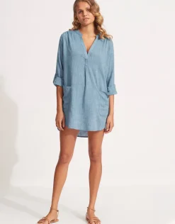 Boyfriend Beach Shirt - Chambray