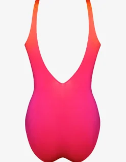 Brasil Wrap Front Swimsuit - Pink Ombre