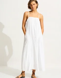 Broderie Maxi Dress - White
