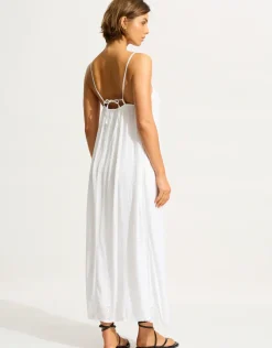 Broderie Maxi Dress - White