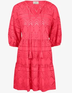 Broderie Tunic - Luscious Red