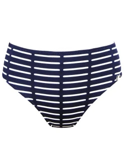 Capri Maxi Control Bikini Pant - Navy Stripe