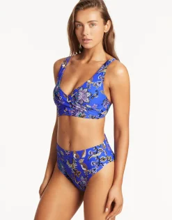 Carnivale High Waist Bikini Pant - Cobalt