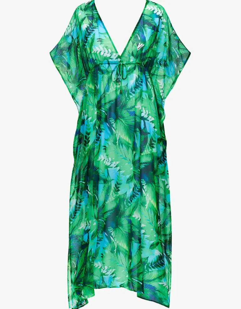 Cartago Palms Midi Kaftan - Multi