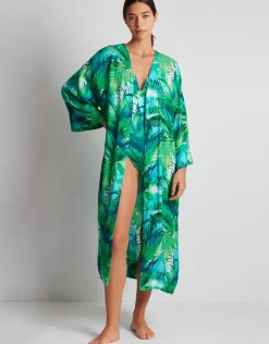 Cartago Palms Poolside Kimono Cover Up - Multi